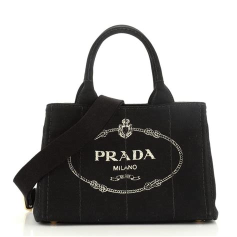 Sac à main en toile Prada Noir en Toile 